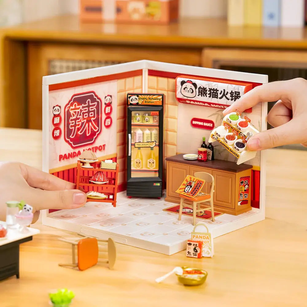 DW020 Rolife Panda Hot Pot DIY Miniature House