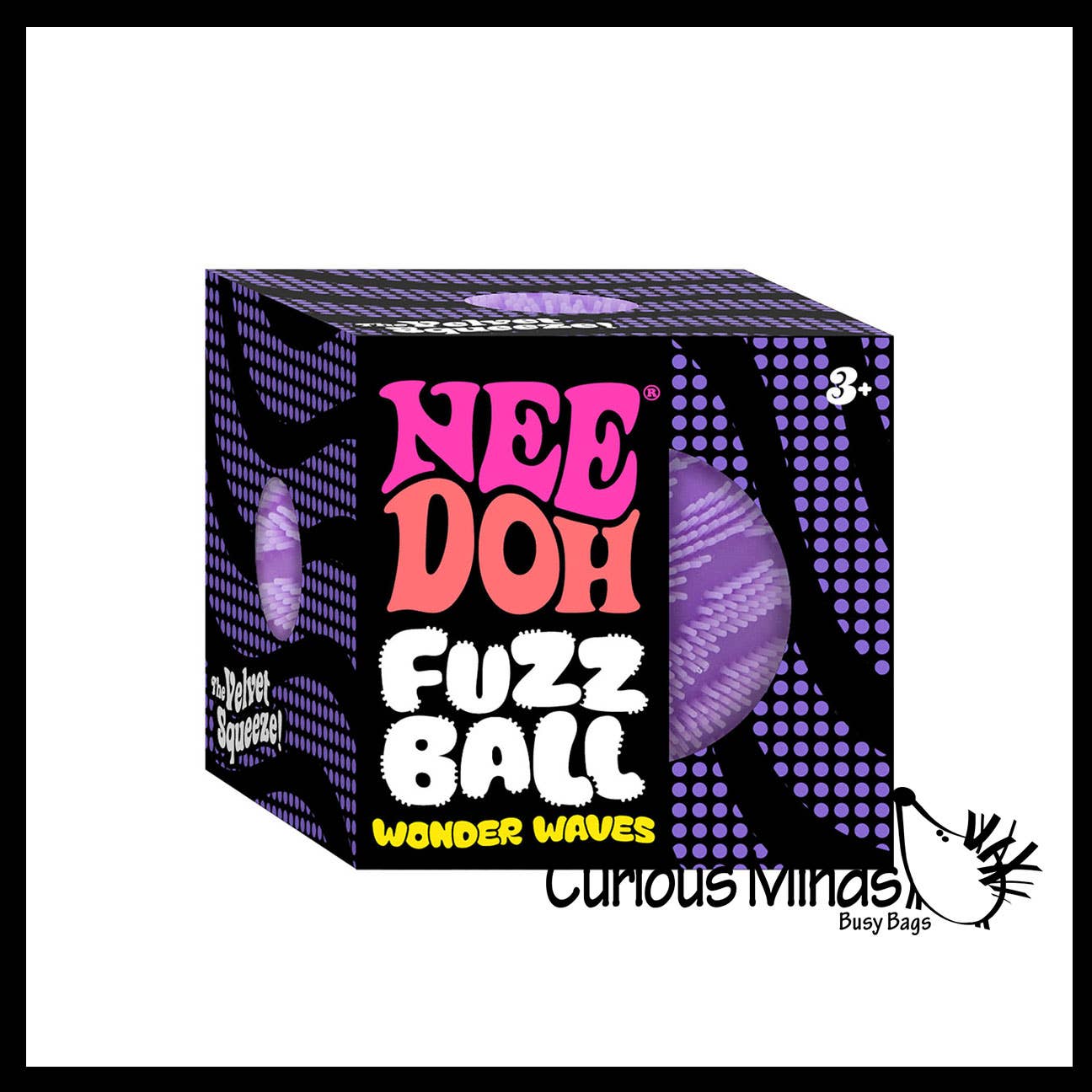 1 NeeDoh Fuzzball Waves Soft Doh Filled Stretch Ball - Ultr