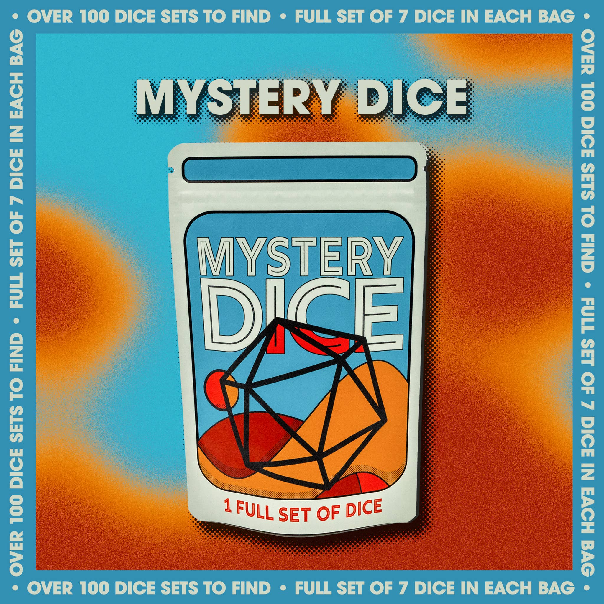 Mystery Dice - full set of 7 Polyhedral Dice