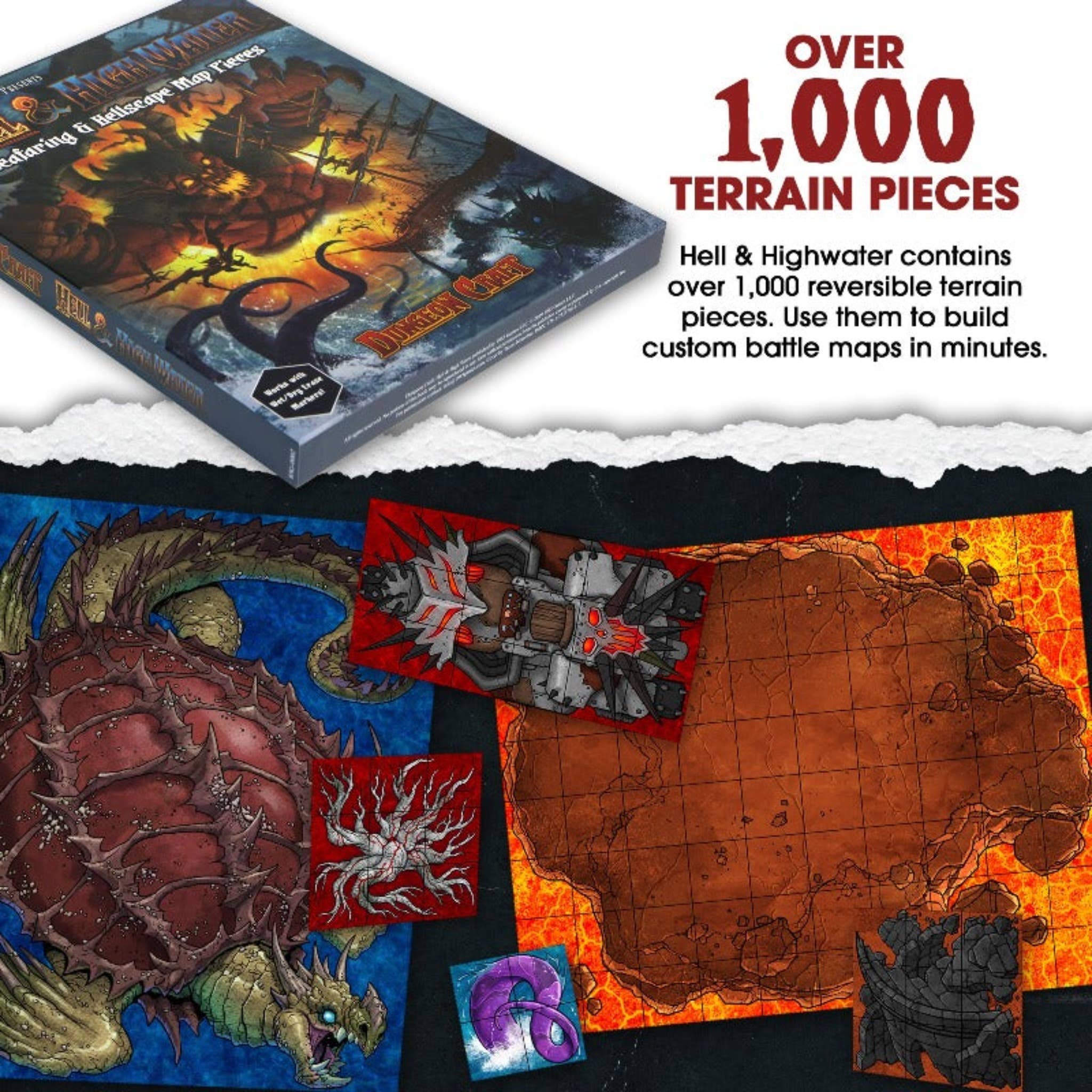 Dungeon Craft - Terreno 2D del libro Hell & High Water para DnD