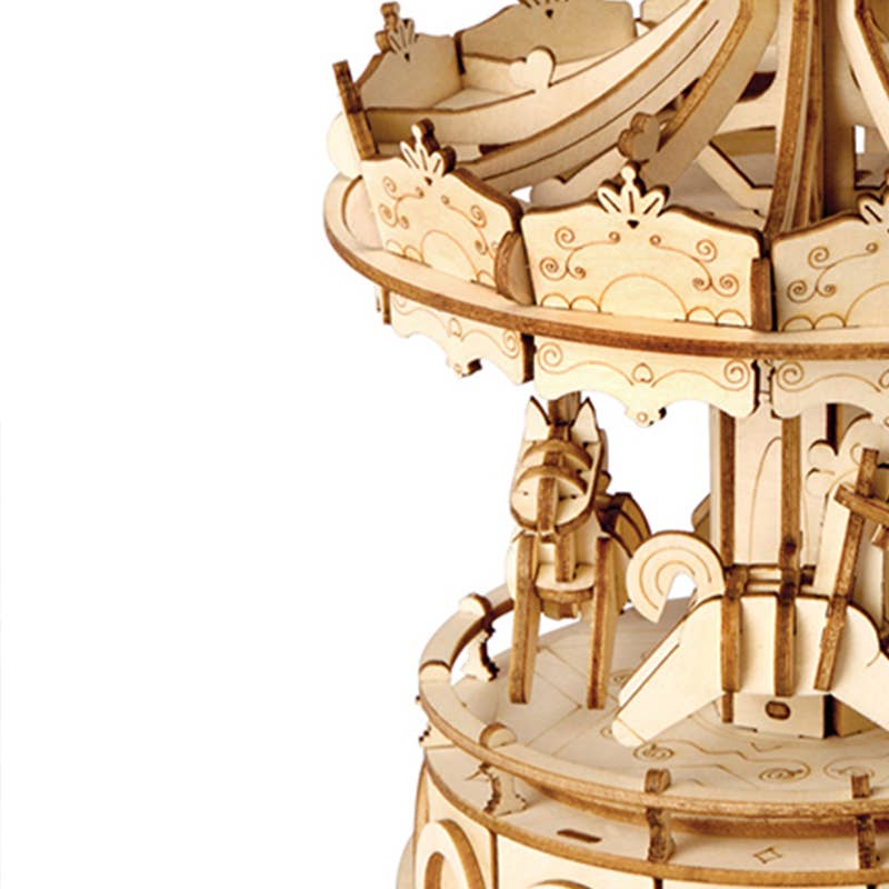 TG404 Merry-Go-Round Rolife Wooden Puzzles 3D Crafts