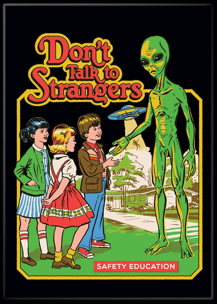 Steven Rhodes Don’t Talk to Strangers Magnet
