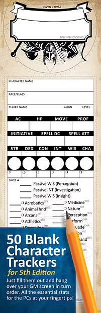 Stat Trackers - Trackers DND 5E 2024