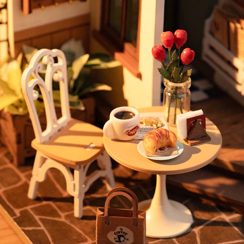 Rolife Slow Life Café DIY Miniature House Craft Dollhouse