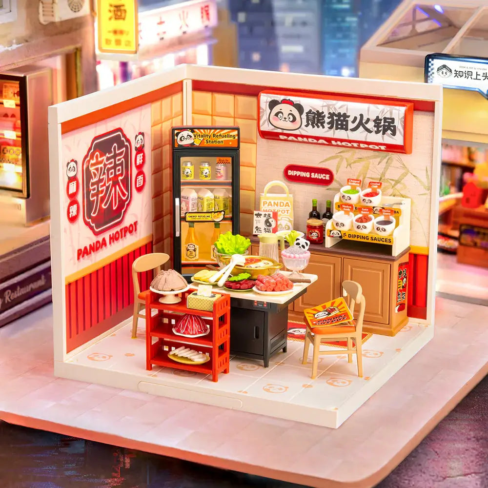 DW020 Rolife Panda Hot Pot DIY Miniature House