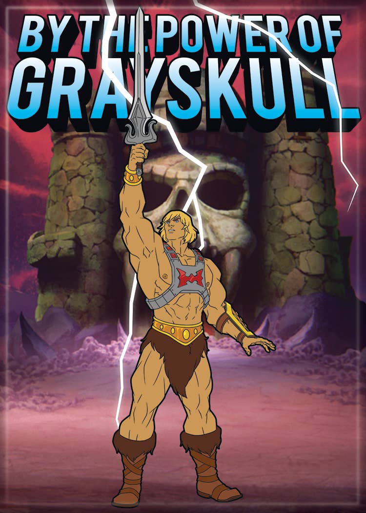Masters of the Universe By the Power of Grayskull Magnet