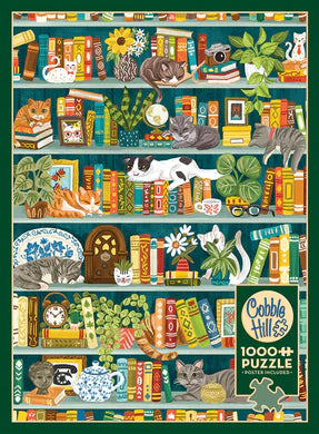 Puzzle: The Purrfect Bookshelf (1000 pcs.)