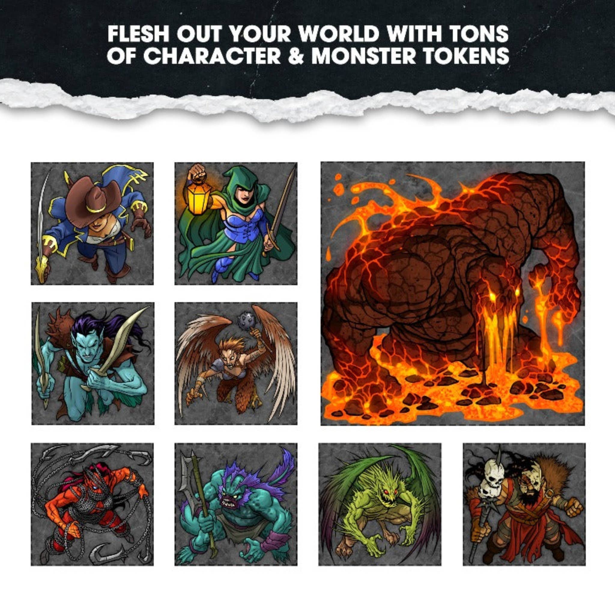 Dungeon Craft - Terreno 2D del libro Hell & High Water para DnD