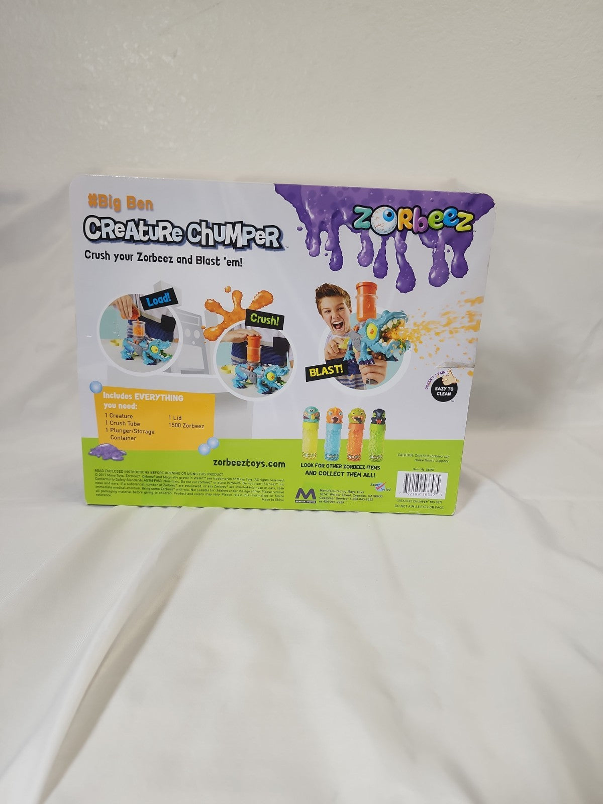 SEALED Zorbeez - Creature Chumper Big Ben Blaster & 3 Beads Packets, JJ-B-272