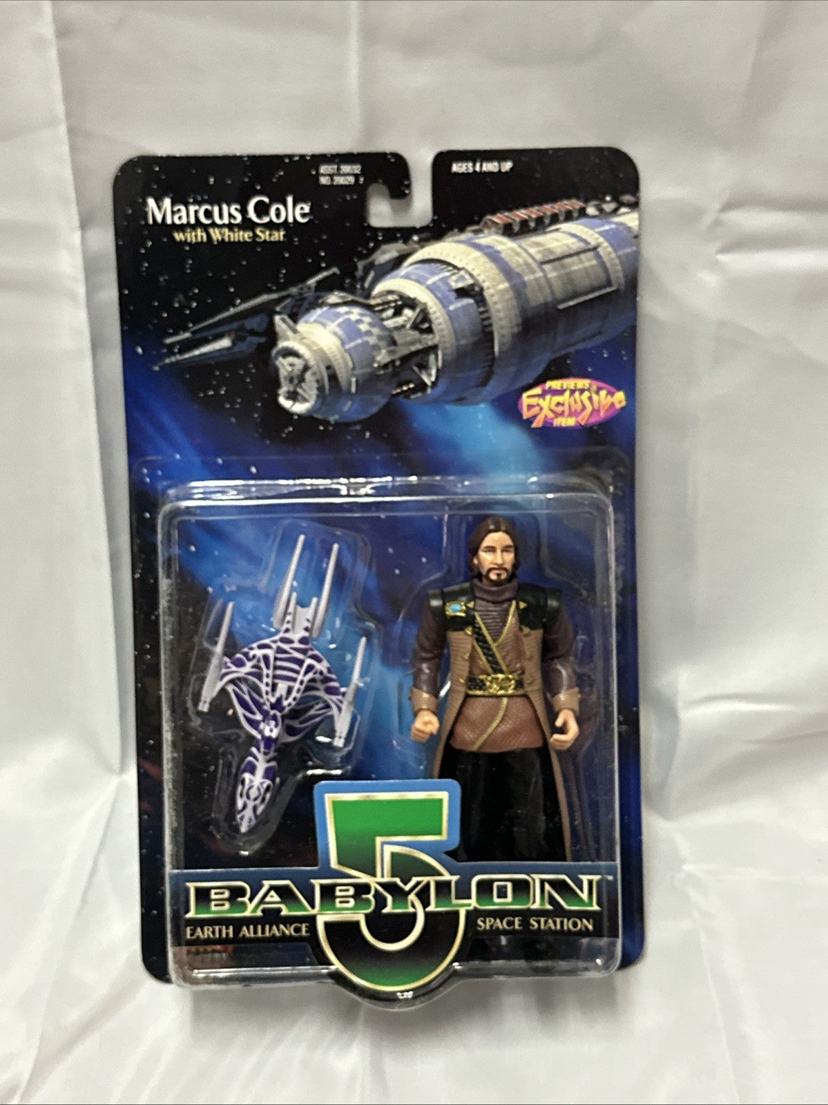 Babylon 5 Marcus Cole Exclusive Premiere Figure w/ White Star Ship NEW PW0130WH0