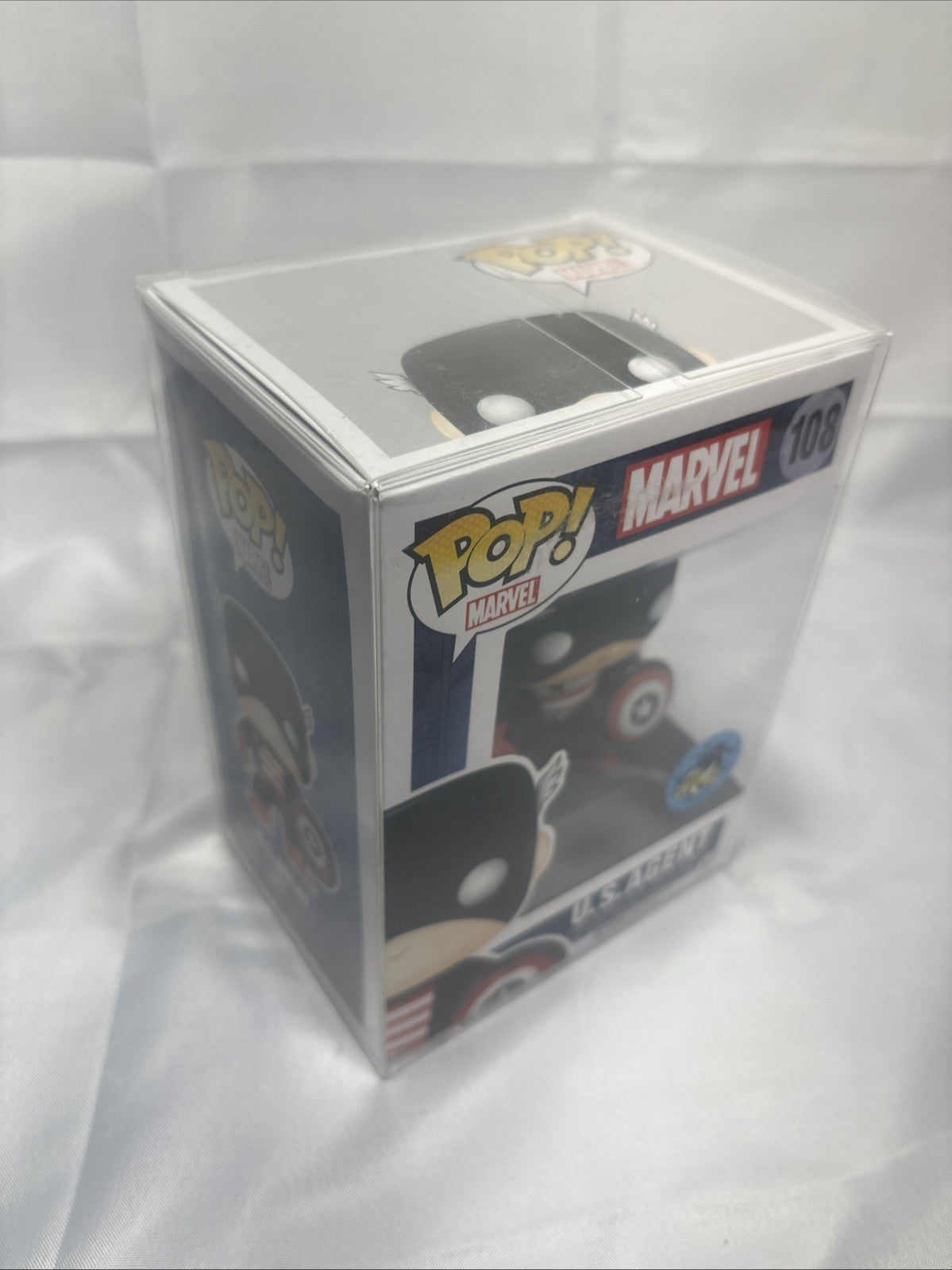 Funko Pop Marvel U.S. Agent Comikaze exc Free Protector New Vaulted JJ0220JW4