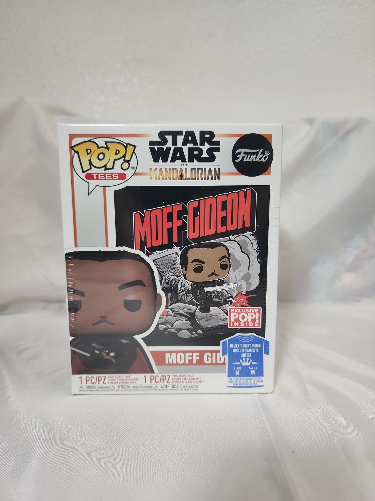 Funko Pop Star Wars Moff Gideon GITD Bobble-Head Figure & T-Shirt M,JJ-B-320