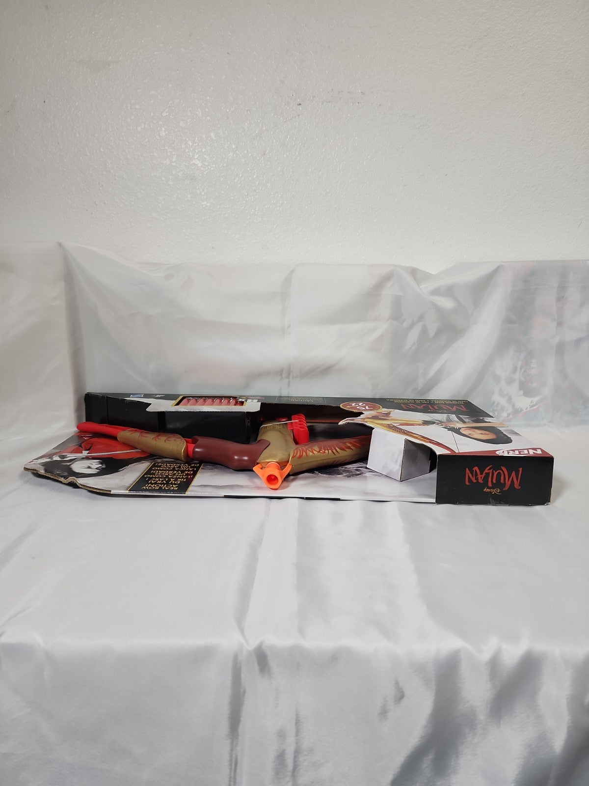 Nerf Disney Princess Mulan Warrior Bow Crossbow Toy w/8 Elite Foam Darts,JJ-B-036