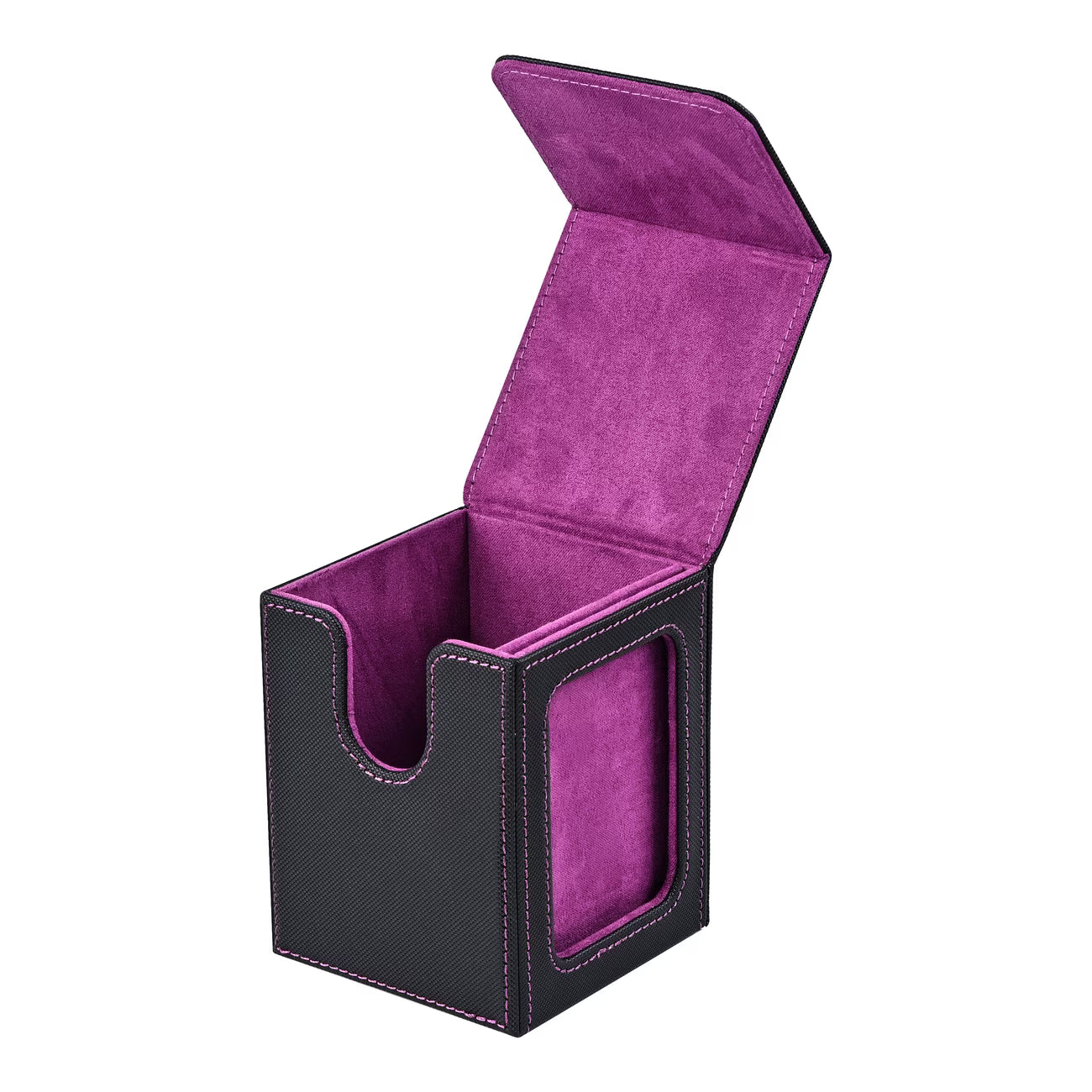 Windowed Deck Box Magnetic Flip Lid 100+: Vertical