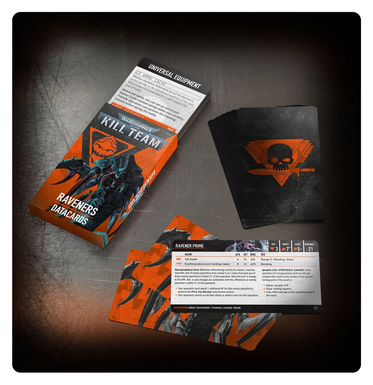 Warhammer 40000 Kill Team Raveners Datacards