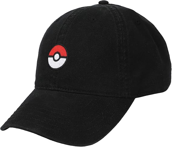 Pokémon Pokeball Adjustable Black Baseball Cap