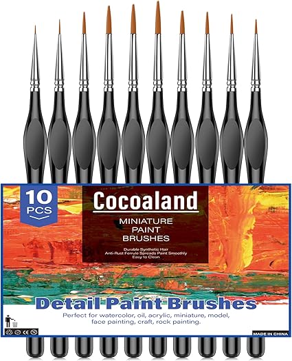 Paint Brushes 10pcs Triangular Handle