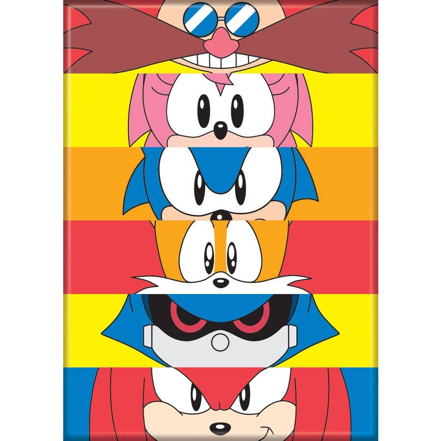 Sonic Amy Rose Tails Knuckles Dr Eggman Magnet