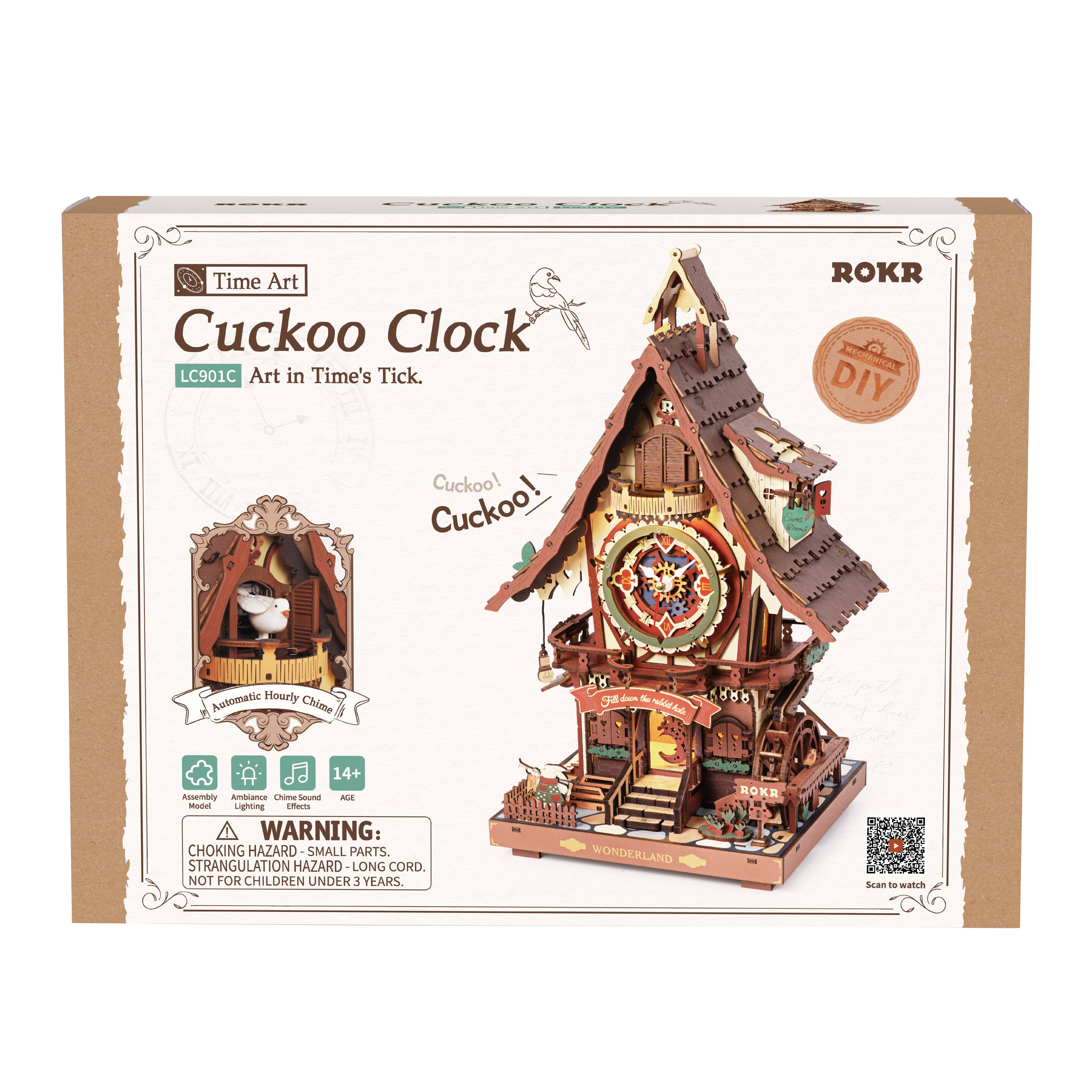 LC901C ROKR Cuckoo Clock Mechanical 3D Wooden Puzzles