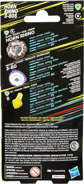 Beyblade X Horn Rhino 3-80S Booster Pack