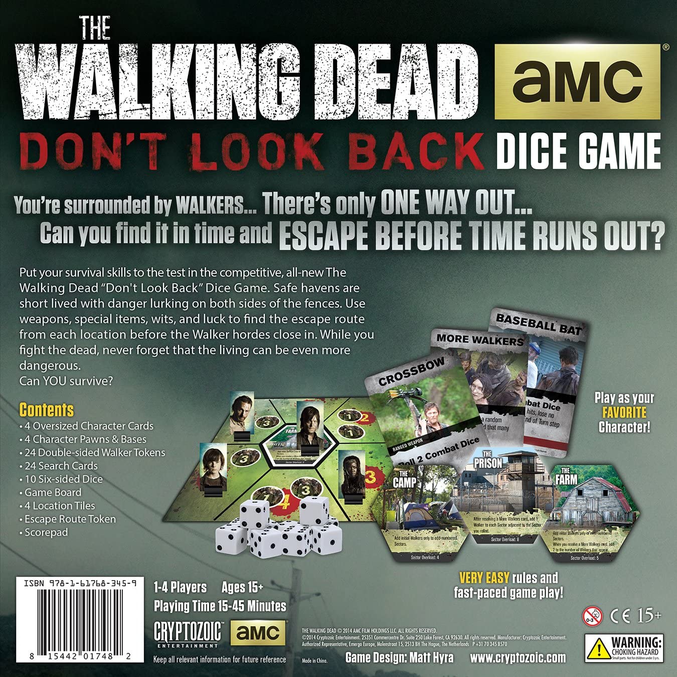 (USED) The Walking Dead: Don't Look Back Dice Game (Used)