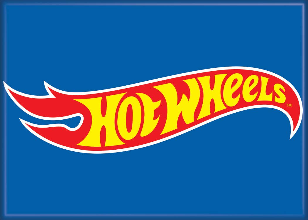 Hot Wheels Logo on Blue 2.5" X 3.5" Magnet