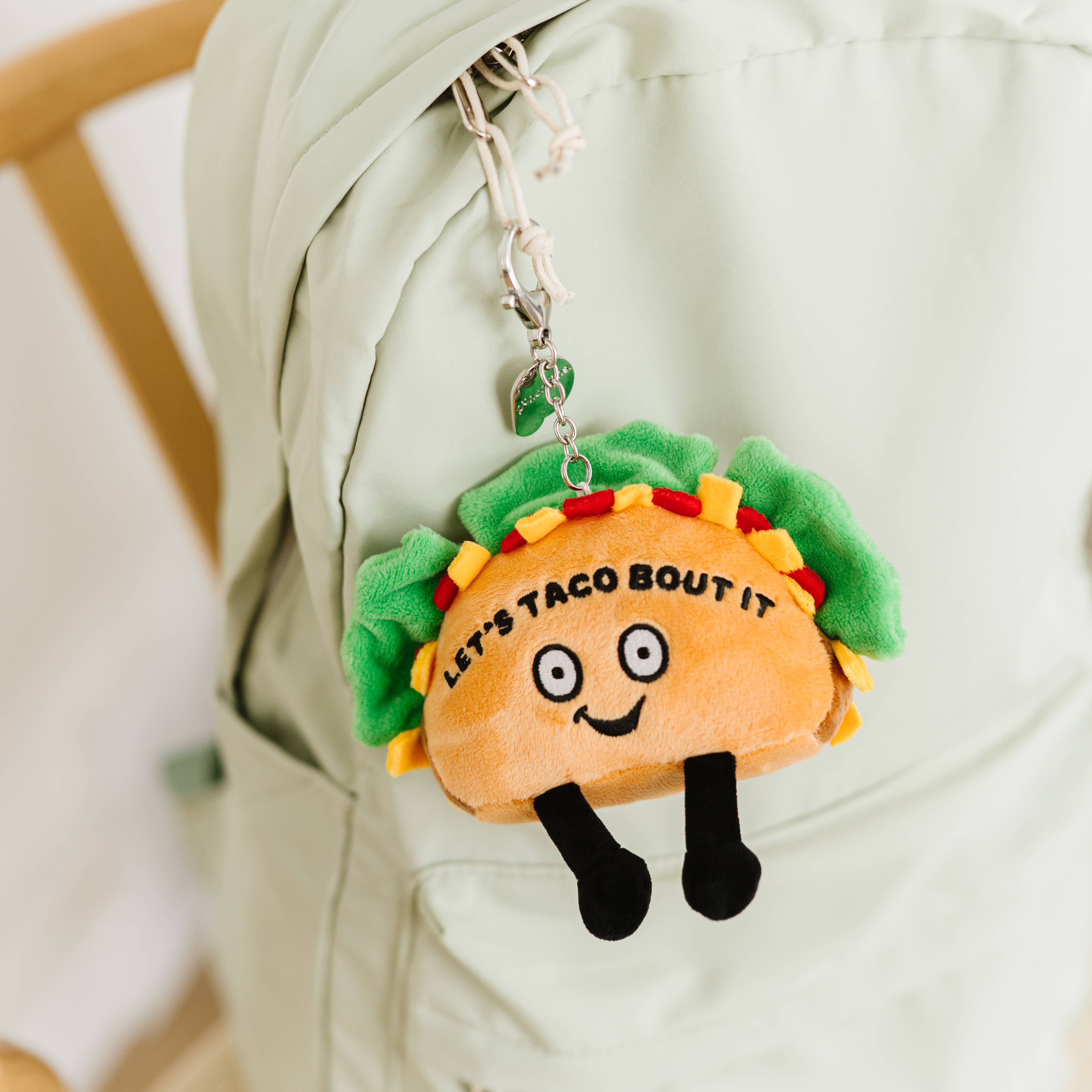 Taco Plush Bag Charm Soft Cuddly Toy Funny Cute Gift Animal