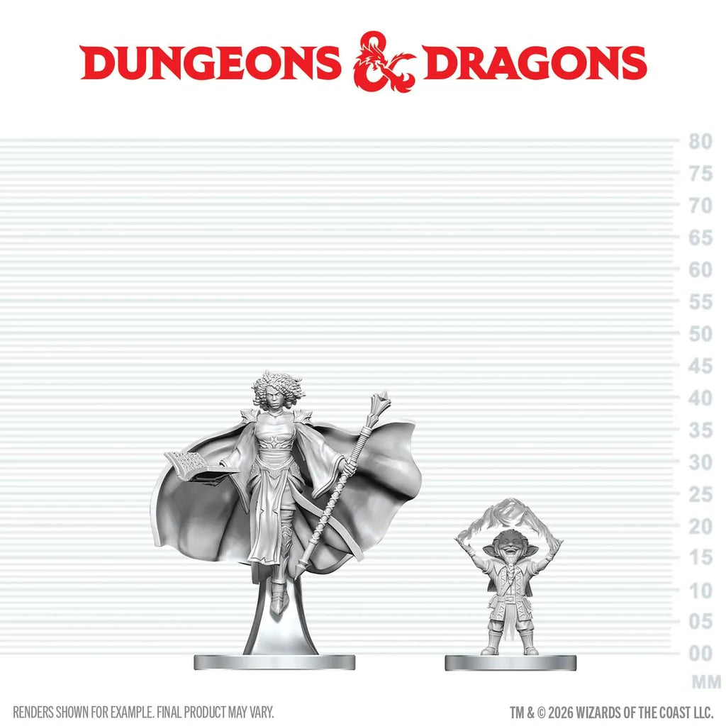 WizKids D&D: Mini Gnome Warlock & Aasimar Wizard