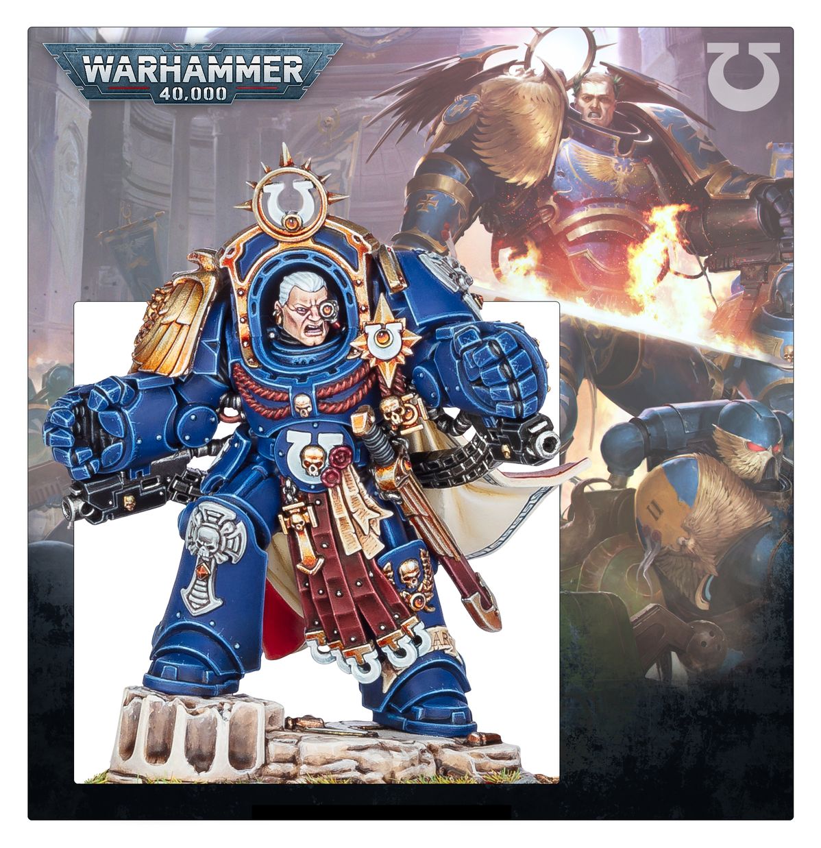 Warhammer 40000 Ultramarines Marneus Calgar In Armour Of Antilochus