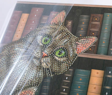Crystal Art Notebook Kit: Cats in the Library