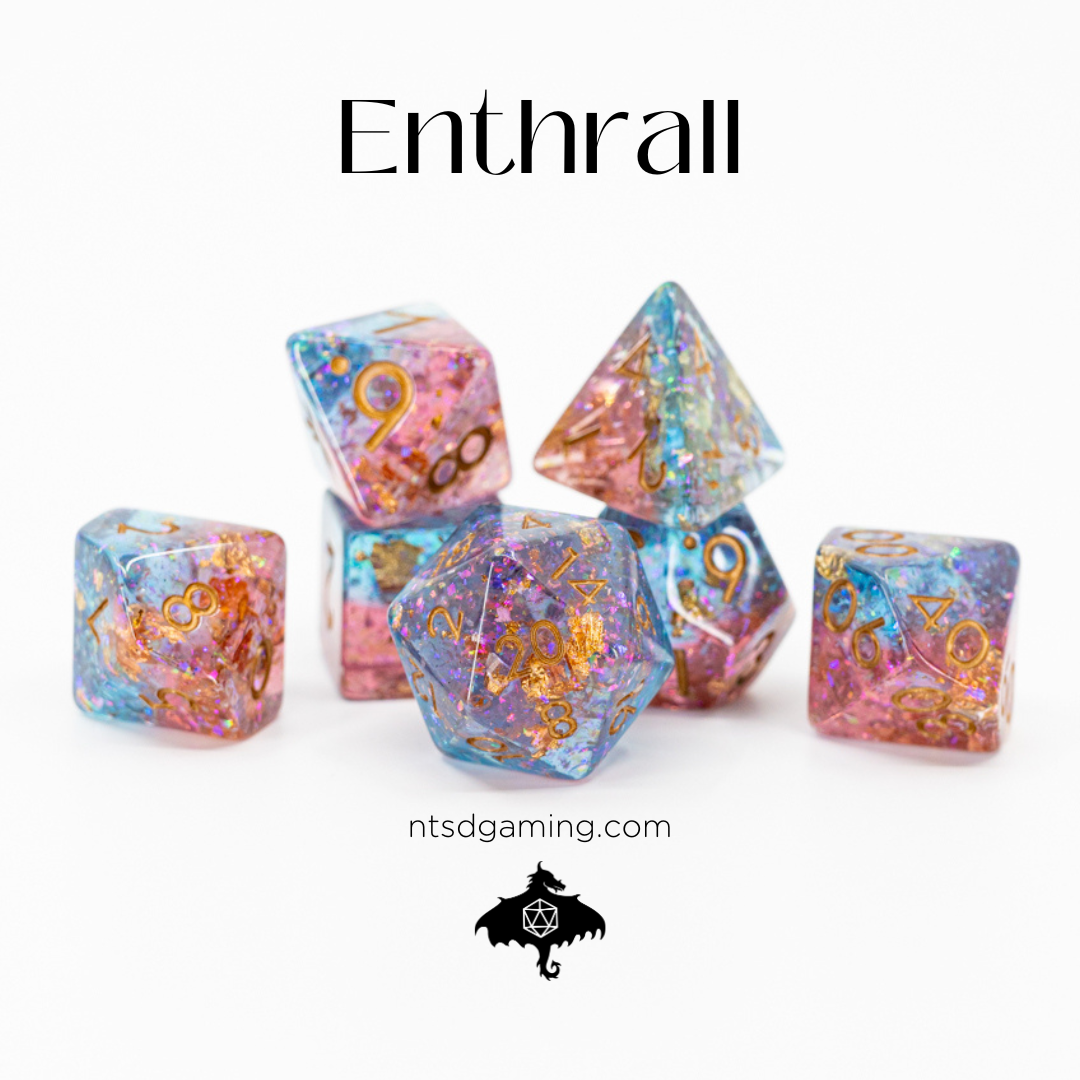 Enthrall | 7 Piece Acrylic Dice Set - Emberglow Gaming