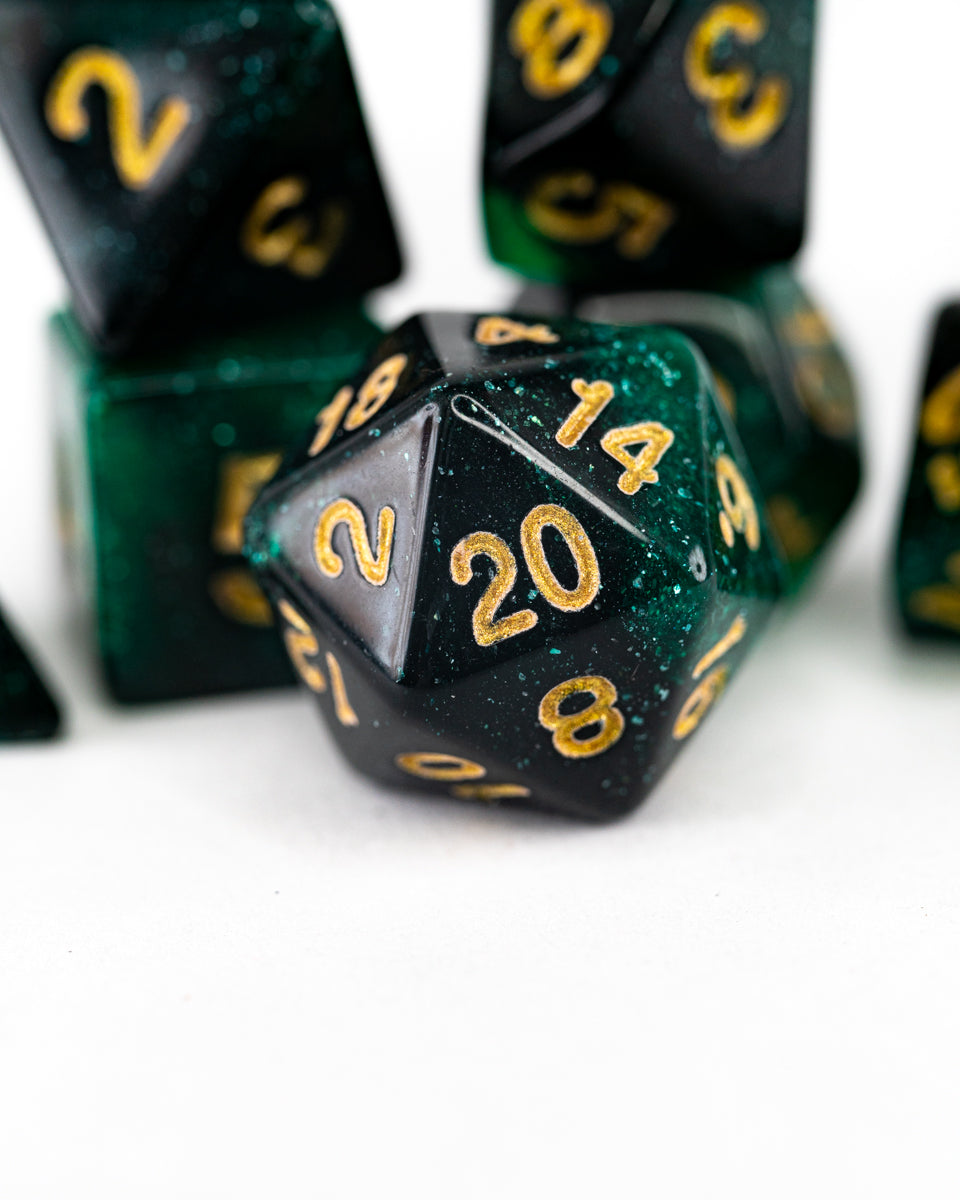 Sylvan Sky | 7 Piece Acrylic Dice Set - Emberglow Gaming