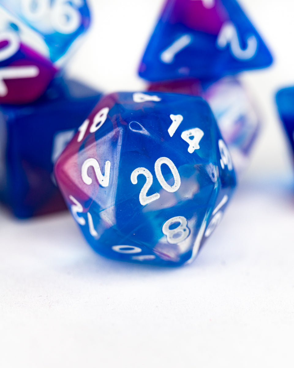 Cantripping | 7 Piece Acrylic Dice Set - Emberglow Gaming