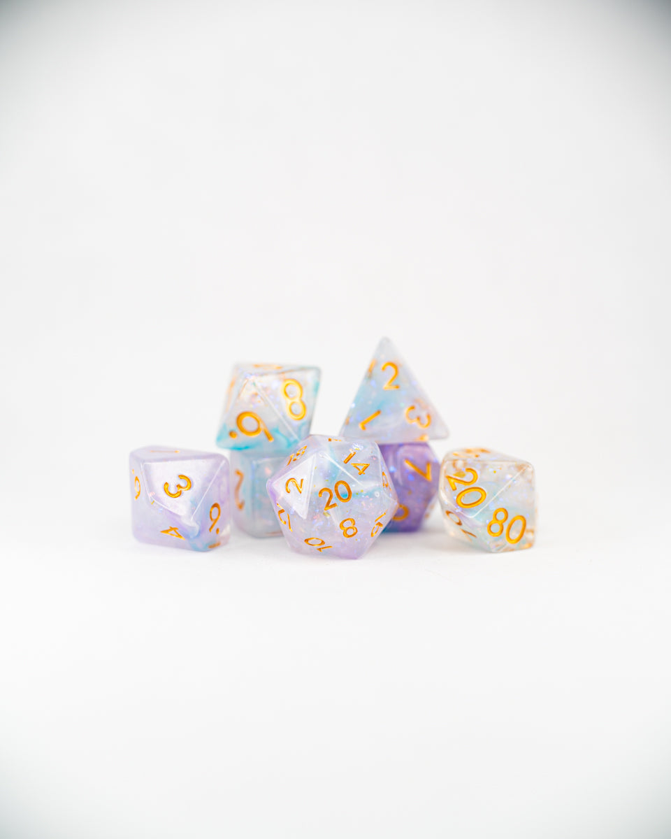 Wind Whisper | 7 Piece Acrylic Dice Set - Emberglow Gaming