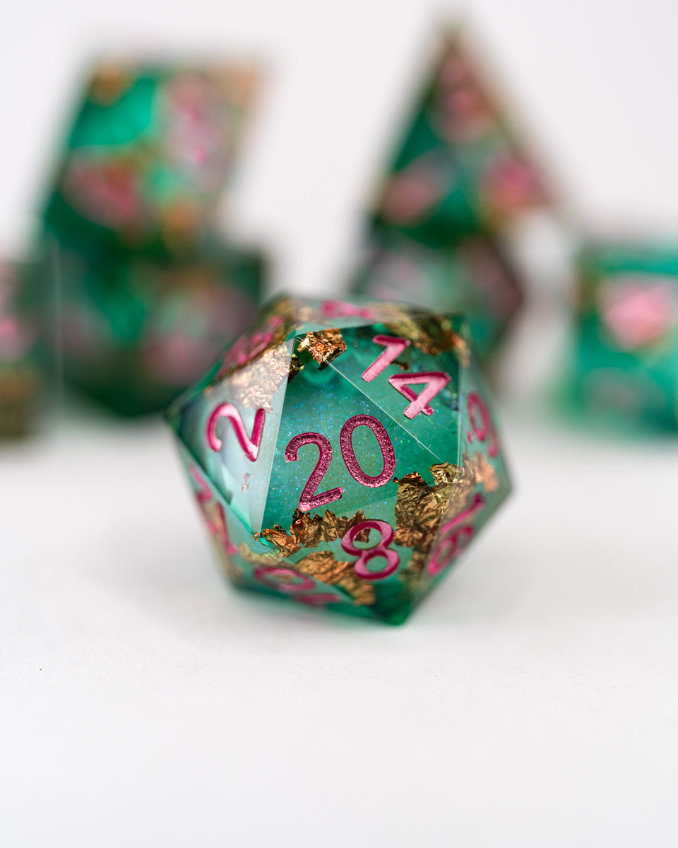 Almiraj | 7 Piece Liquid Core Dice Set - Emberglow Gaming