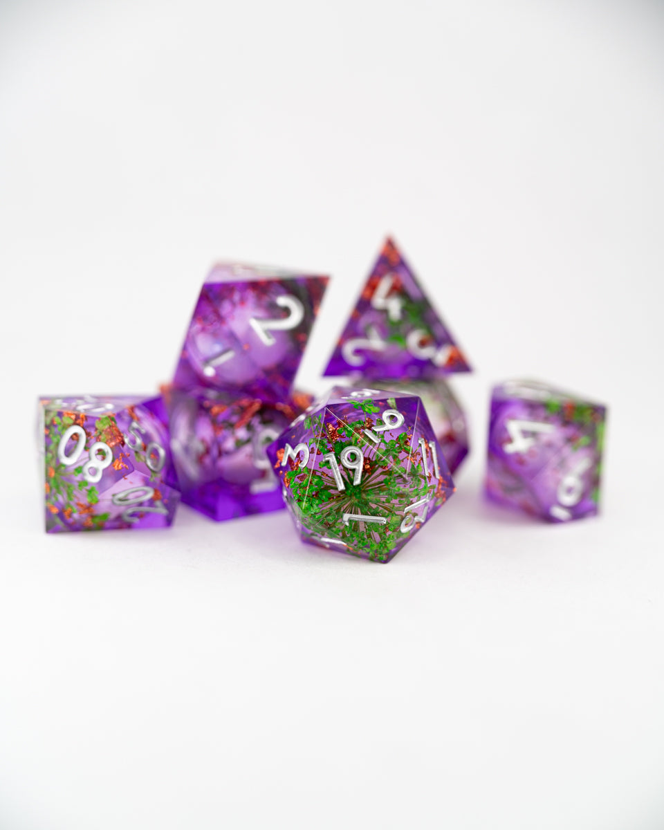 Allumstone | 7 Piece Liquid Core Dice Set - Emberglow Gaming
