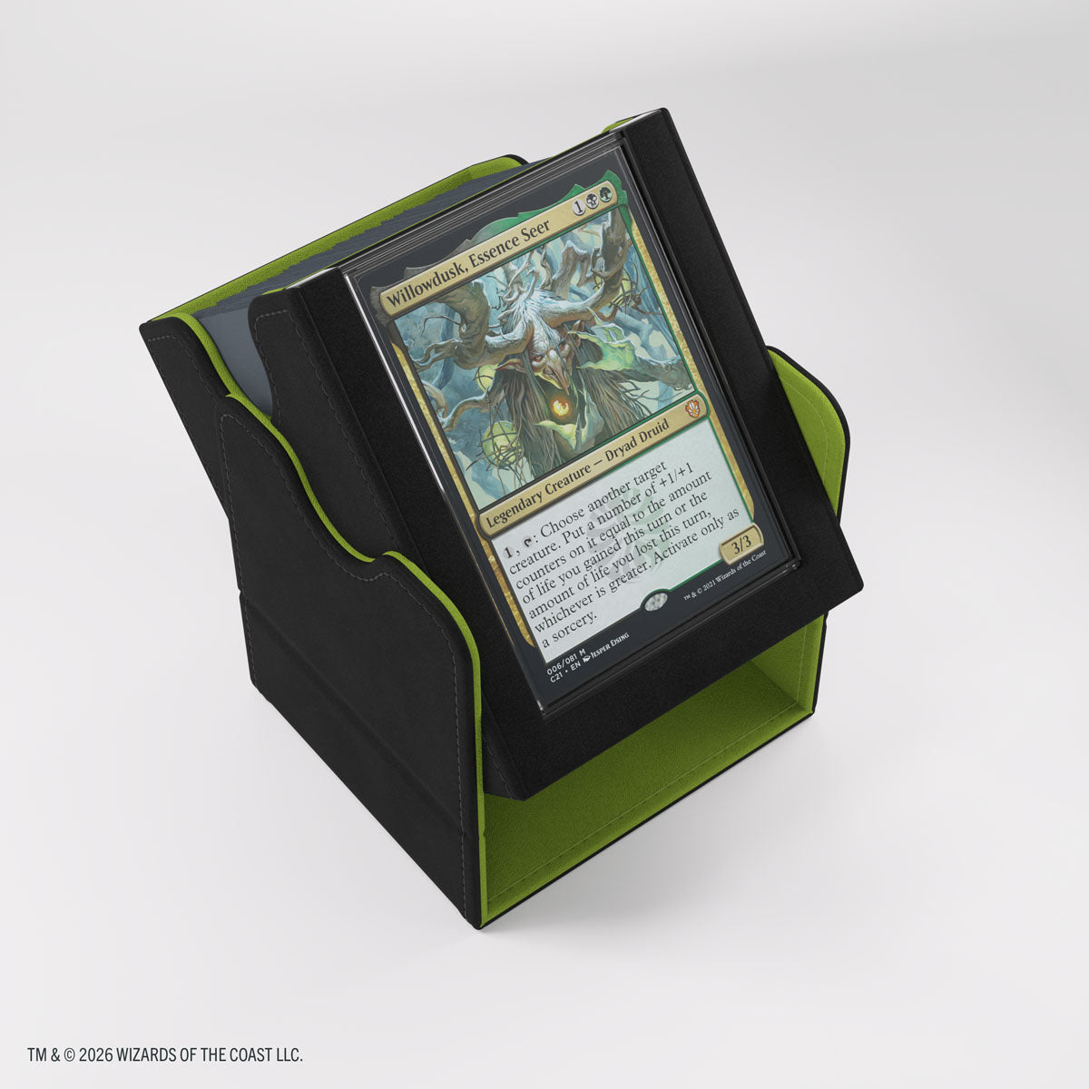 Gamegenic: Magic The Gathering: Secrets Of Strixhaven: Squire Plus 100 Xl: Black And Green