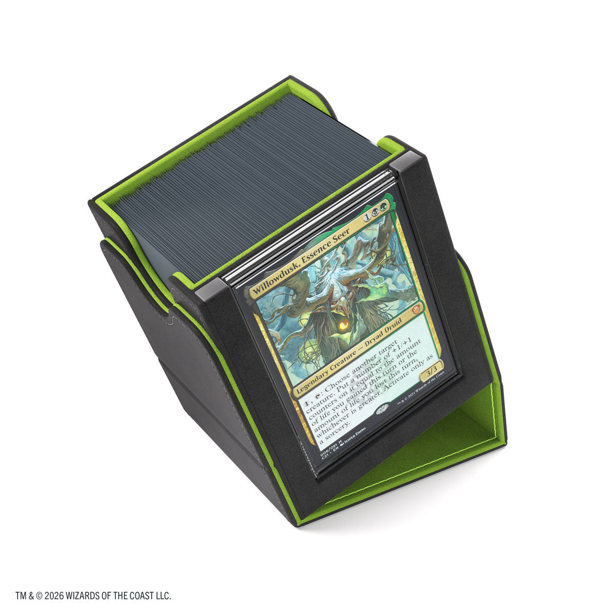 Gamegenic: Magic The Gathering: Secrets Of Strixhaven: Squire Plus 100 Xl: Black And Green