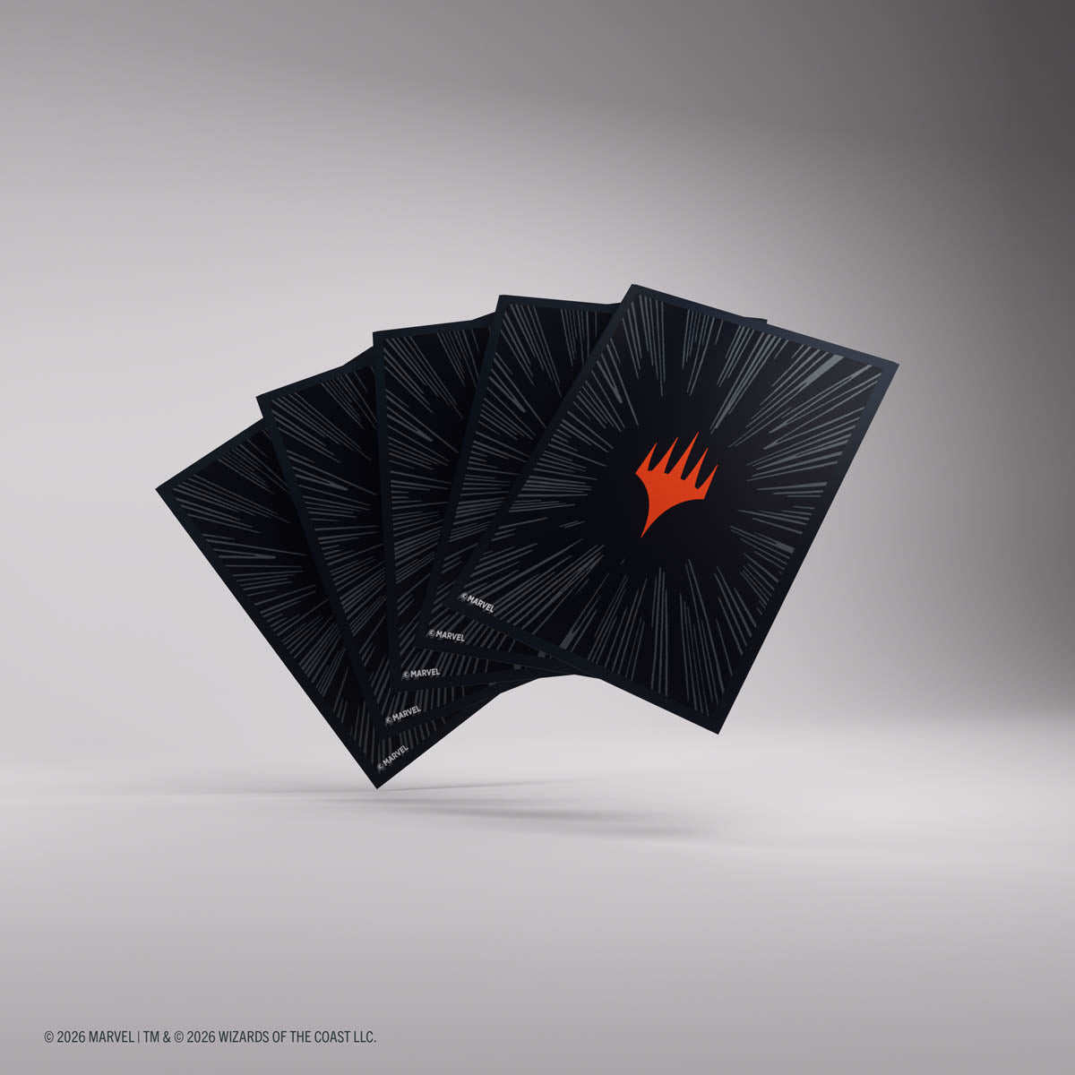 Gamegenic: Magic The Gathering: Msh Marvel Super Heroes: Premium Double Sleeving Pack 100: Comic Burst Black