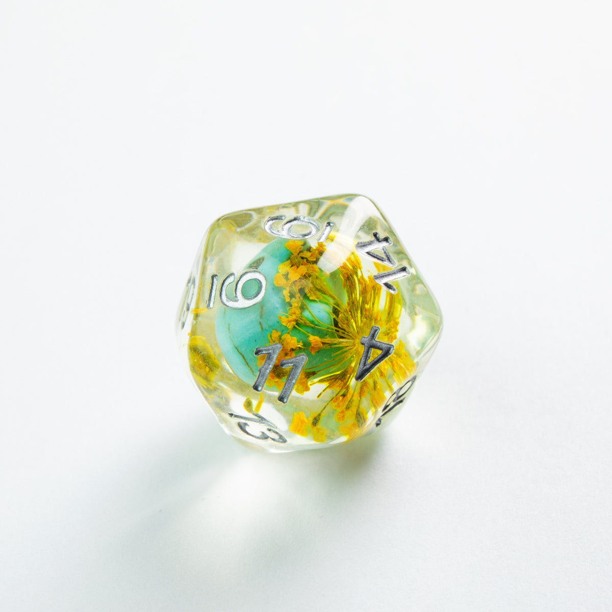 Dice: 7-Set: Embraced Series: Green Skull