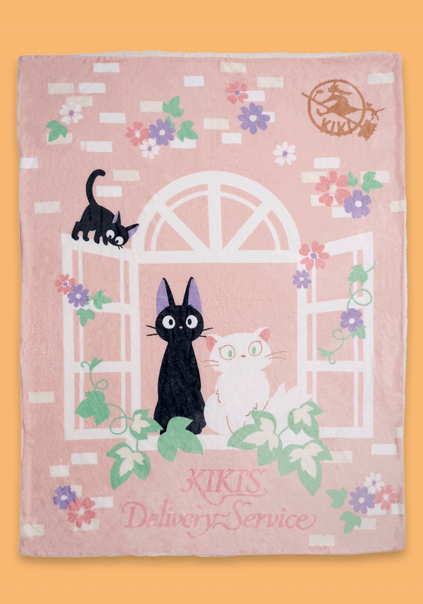 Kiki's Delivery Service Faux Shearling Throw Blanket (Jiji)