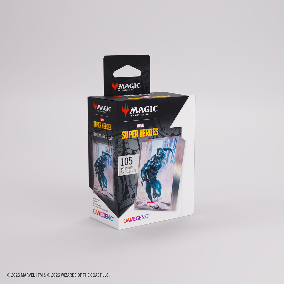 Gamegenic: Magic The Gathering: Msh Marvel Super Heroes: Premium Art Sleeves: Black Panther image 6