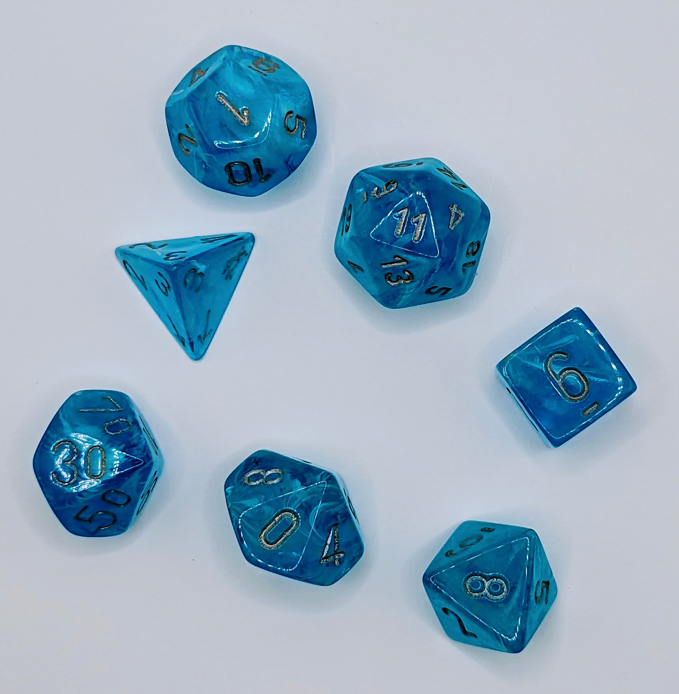 Dice: Chessex Luminary Sky/Silver