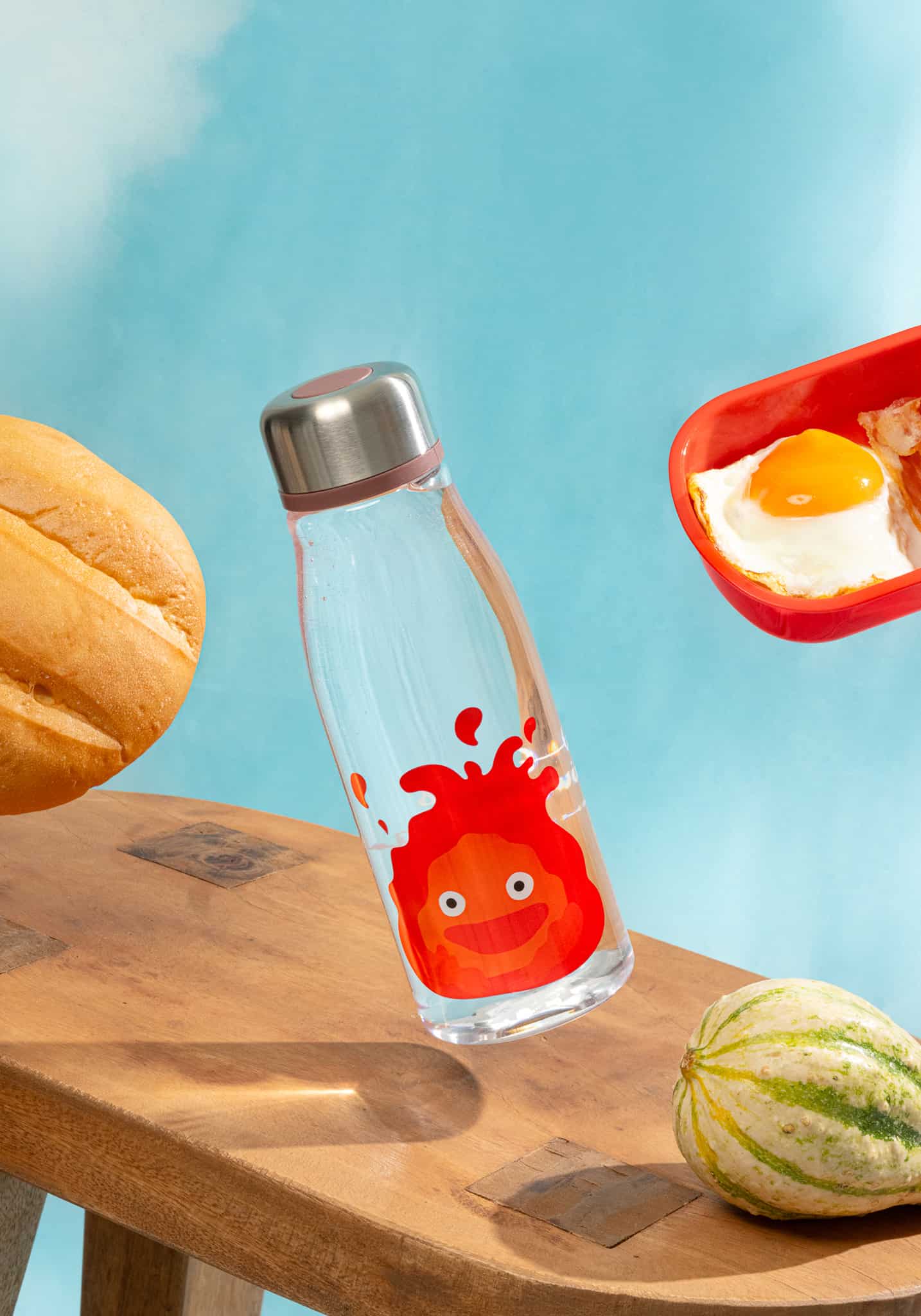 Howl's Moving Castle Water Bottle 16.91oz (Calcifer)