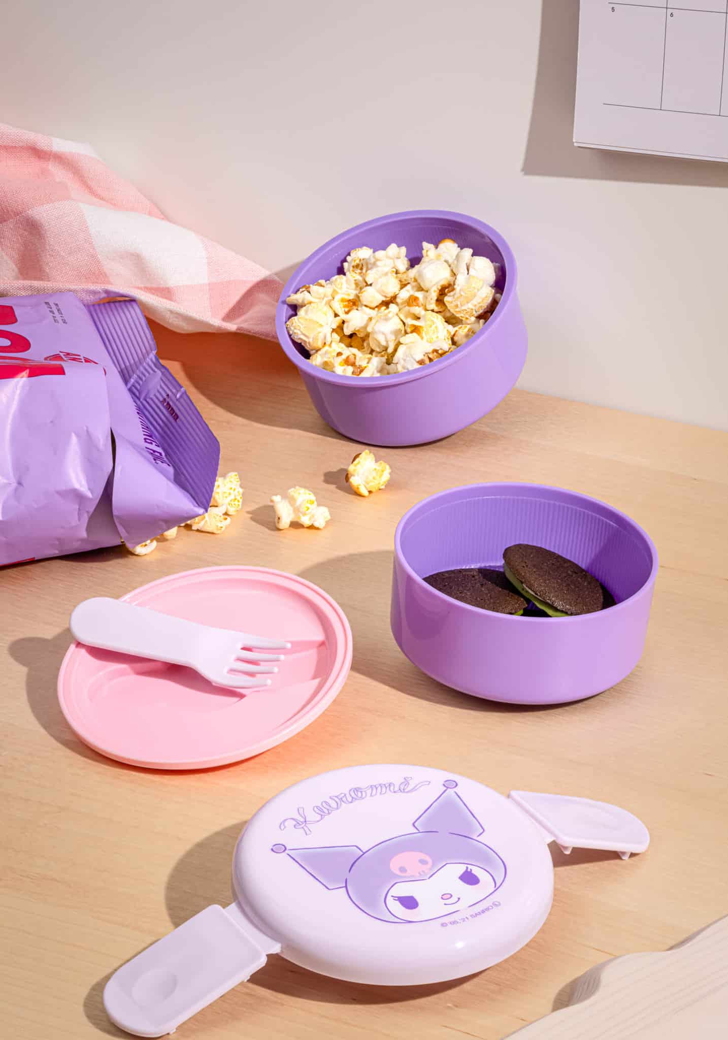 Kuromi Round Bento Lunch Box 16.91oz