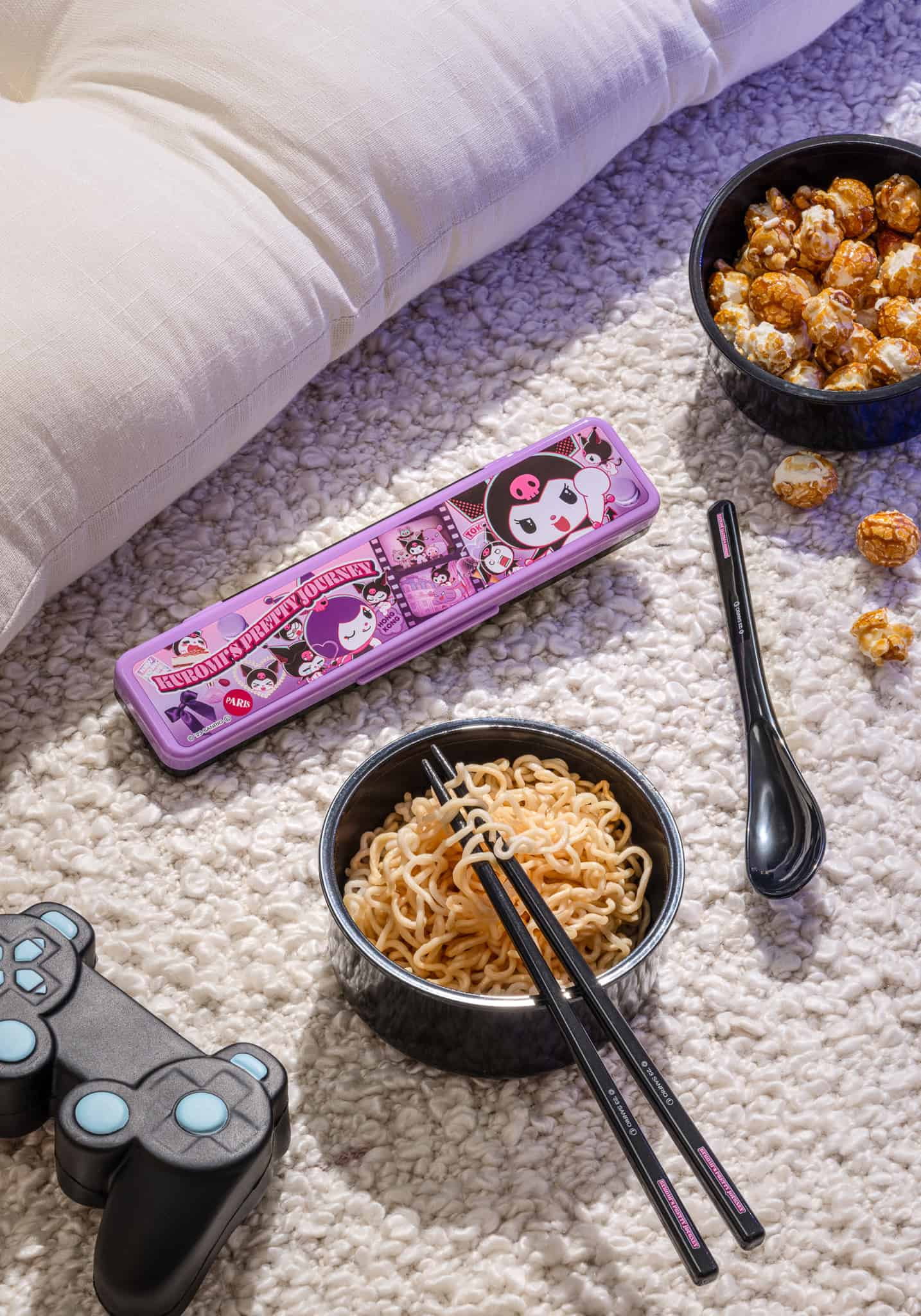Kuromi Chopsticks and Spoon with Case (Kuromi's Pretty Journey)