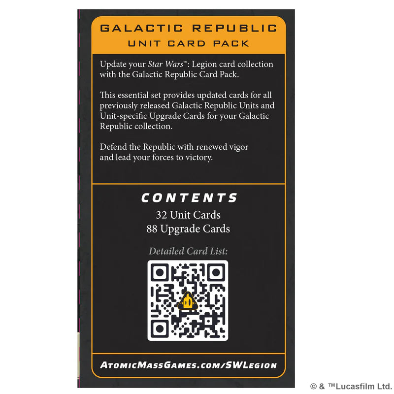 Star Wars: Legion - Galactic Republic Card Pack