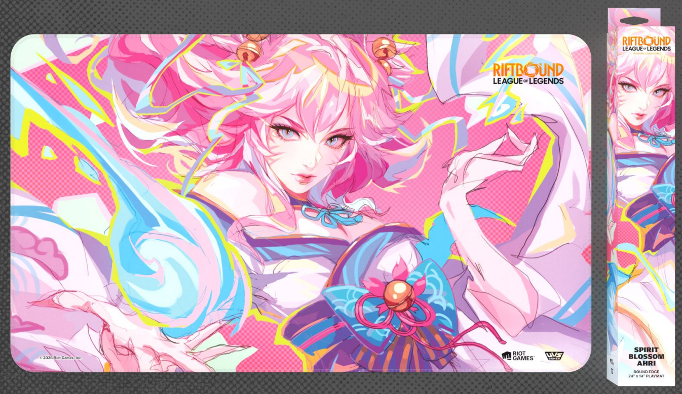 Riftbound TCG: League of Legends: Set 2 Spiritforged Playmat: Spirit Blossom Ahri