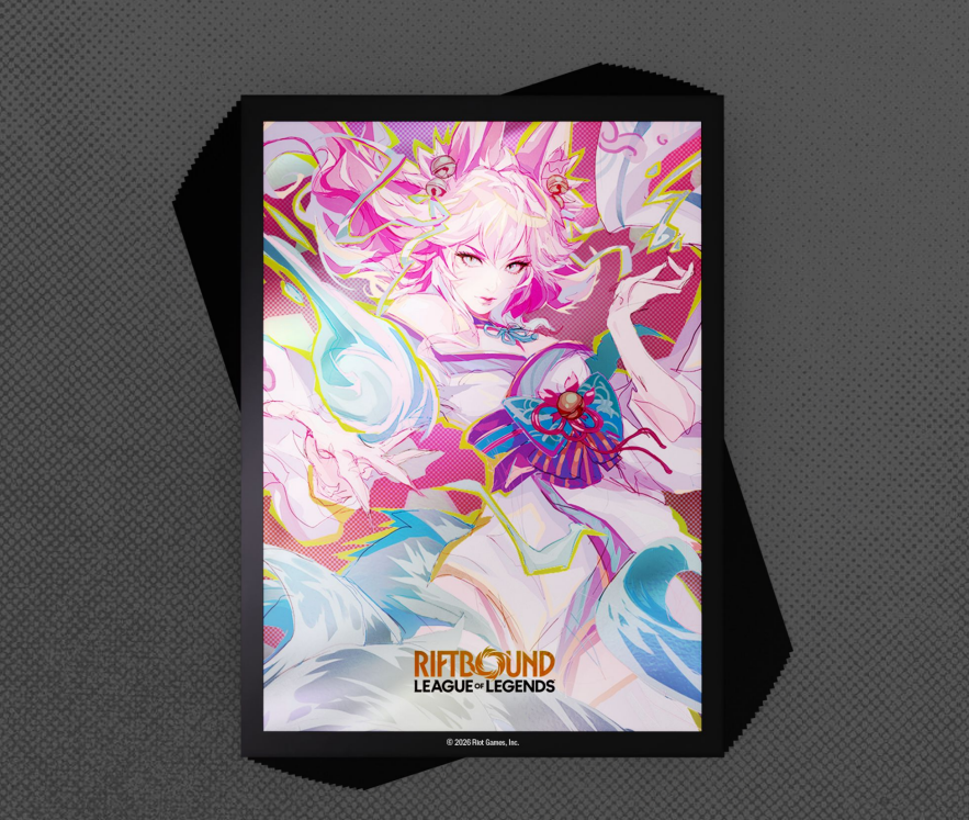 Riftbound TCG: League of Legends: Set 2 Spiritforged Art Sleeves: Spirit Blossom Ahri (100CT)
