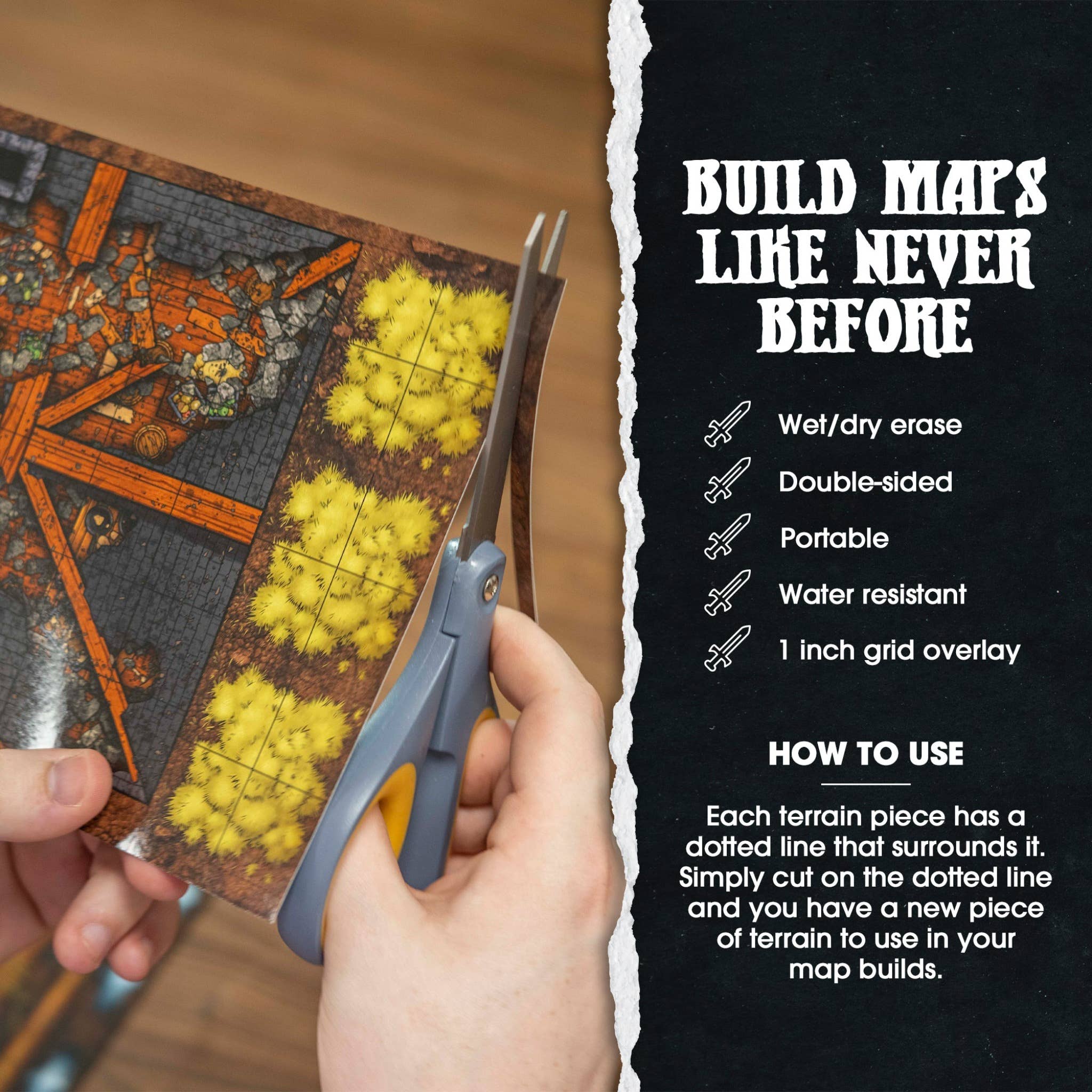 Dungeon Craft - Castles & Keeps Book 2D Terrain for DnD RPG